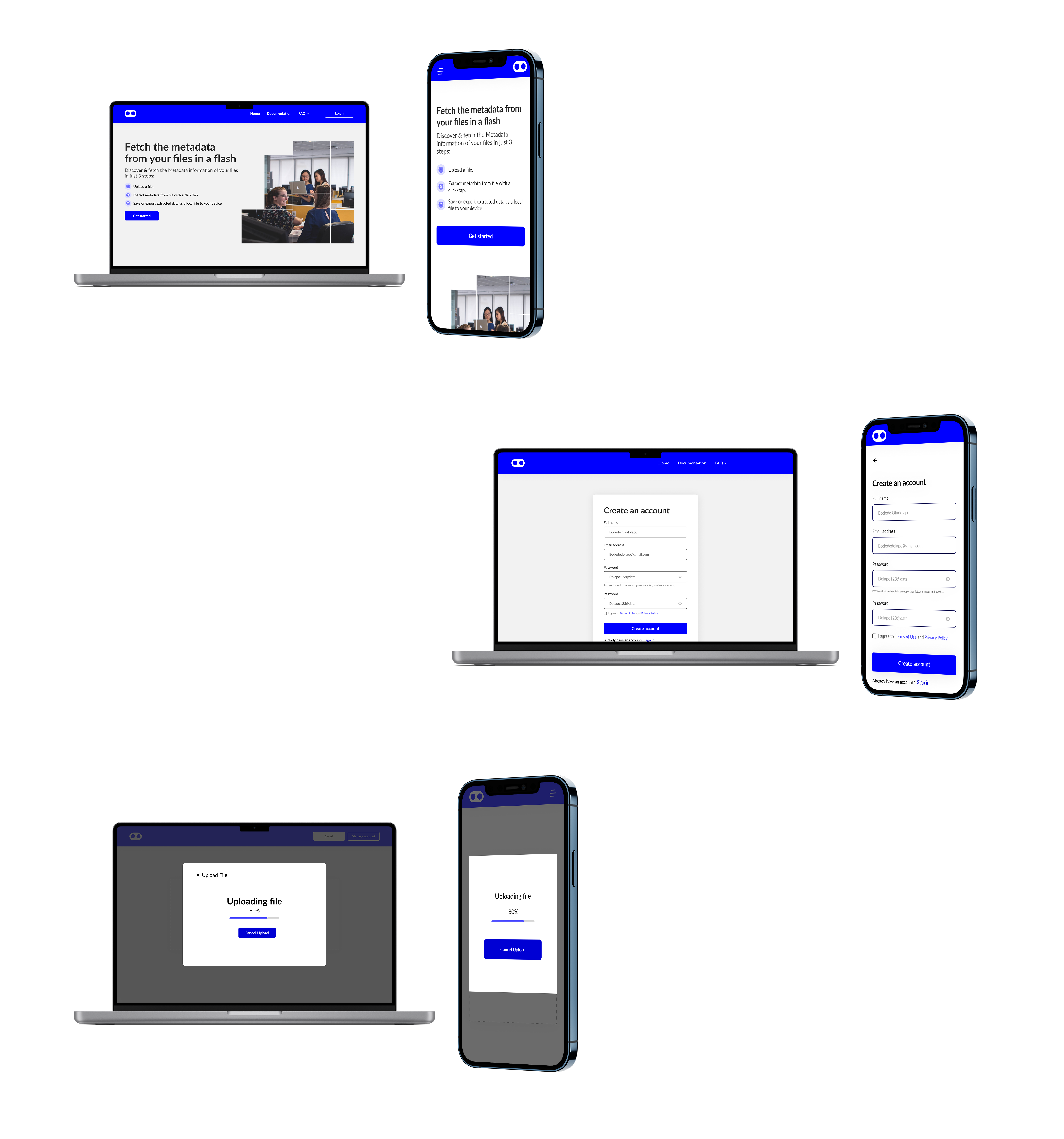Fetch_Metadata Application Screens